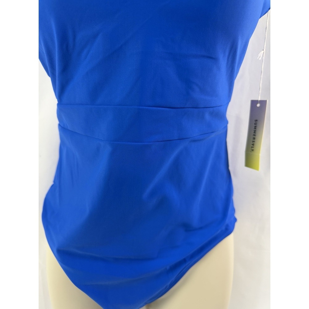 Summersalt Women's Size 6  One Piece Bathing Suit  Blue Scrunch Rouched Beach - Picture 2 of 8